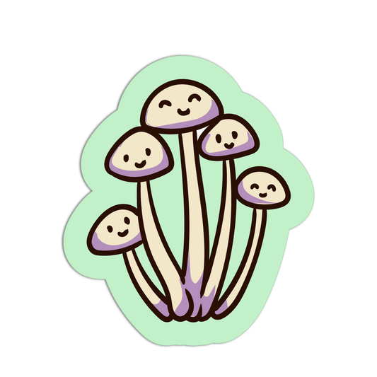 Enoki Family Fun Mushroom Sticker - The Stkr Store