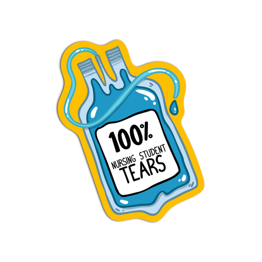 100% Nursing Student Tears Stickers