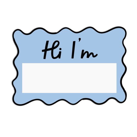 Hi I'm Name Tags Stickers