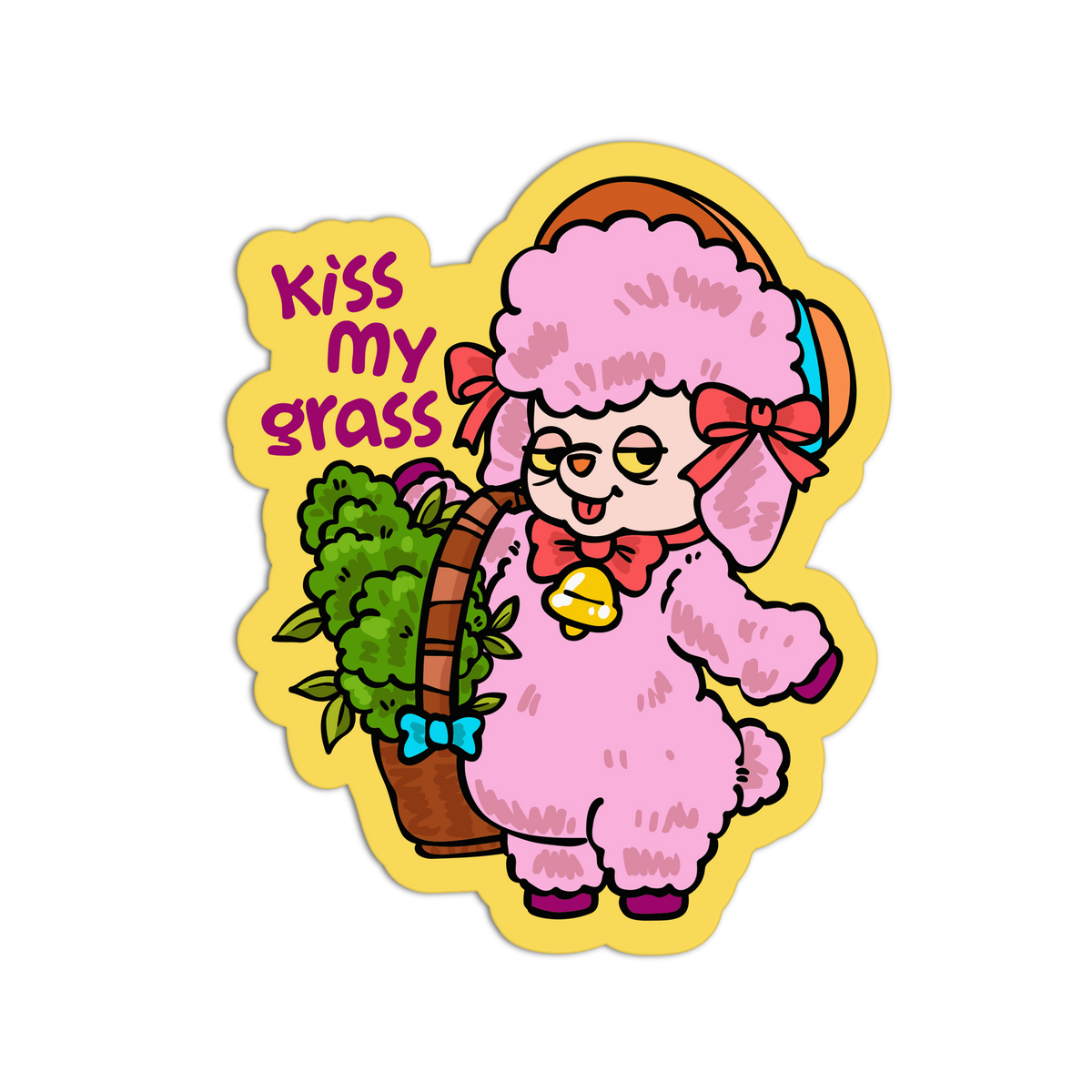 Grass Kiss - Neon Canna Sticker