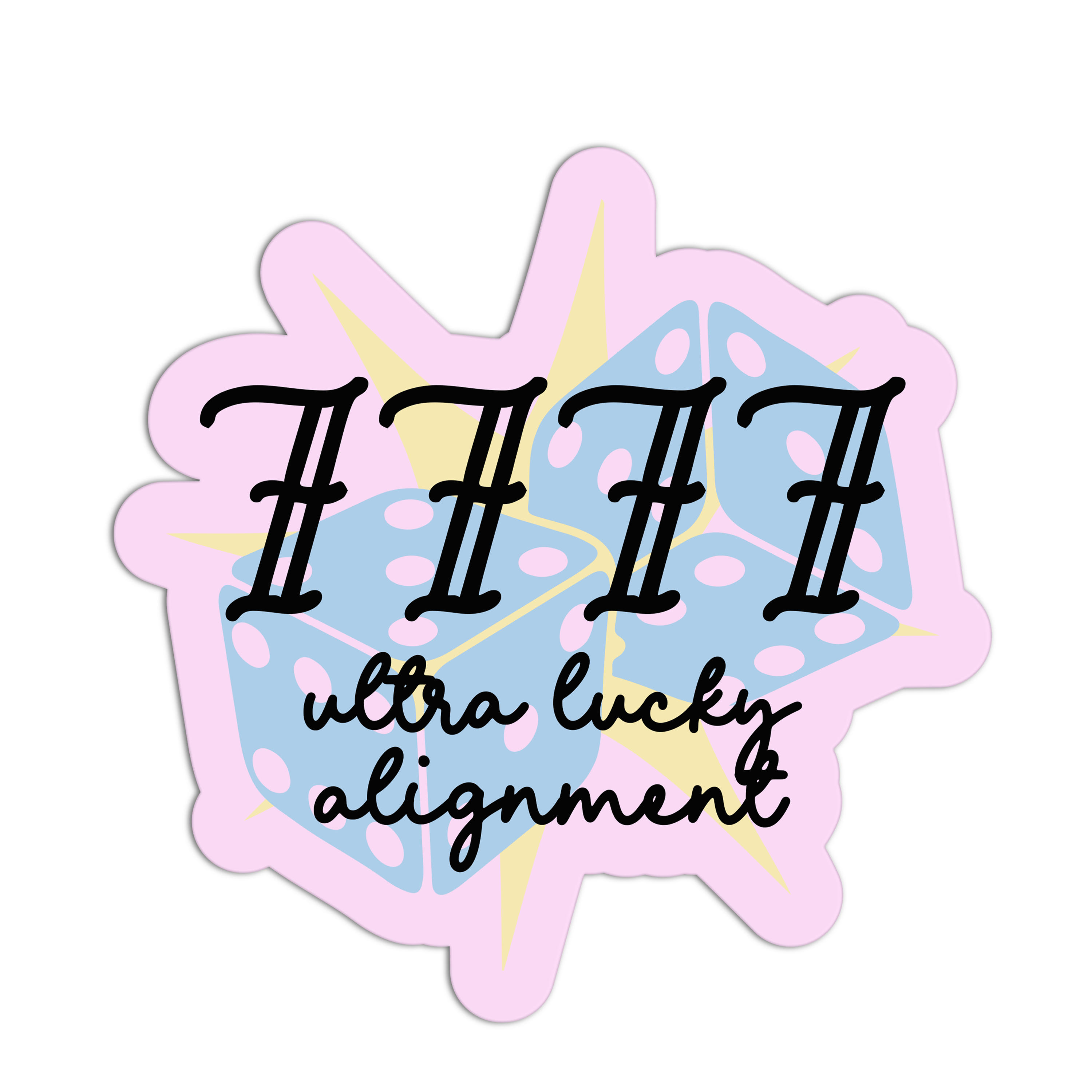 Ultra Lucky Alignment Dice 7777 Angel Number Sticker (Copy) – The Stkr ...