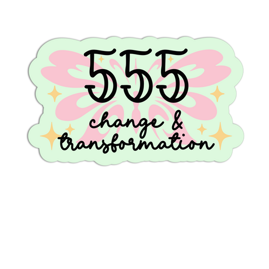 Transformation Butterfly Angel Number Sticker