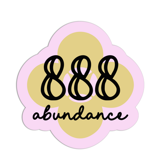 Abundance Retro Floral Angel Number Sticker
