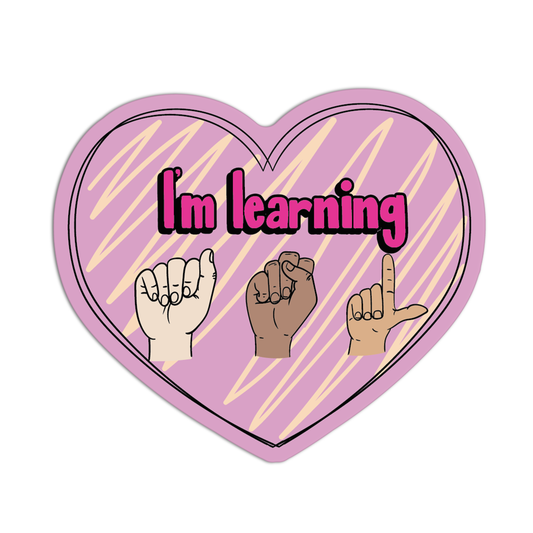 I'm Learning American Sign Language Stickers