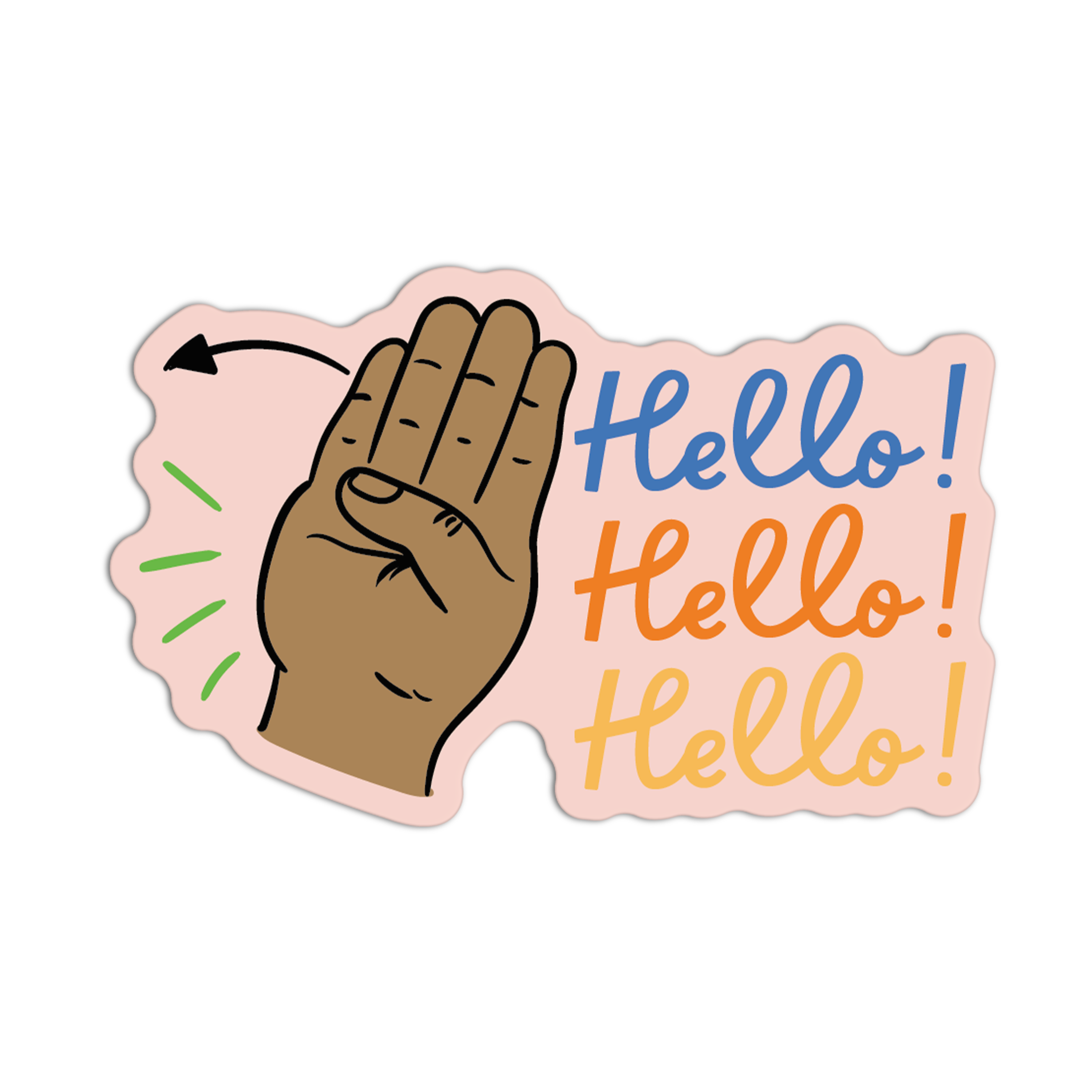 Say Hello In/sign Hello American Sign Language Stickers – The Stkr Store