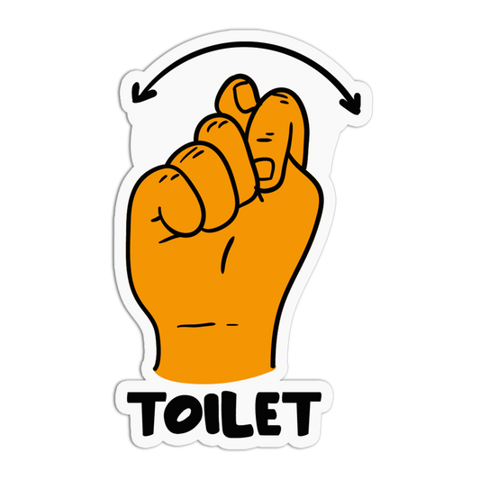 Toilet Sign New ASL 2026 Sticker