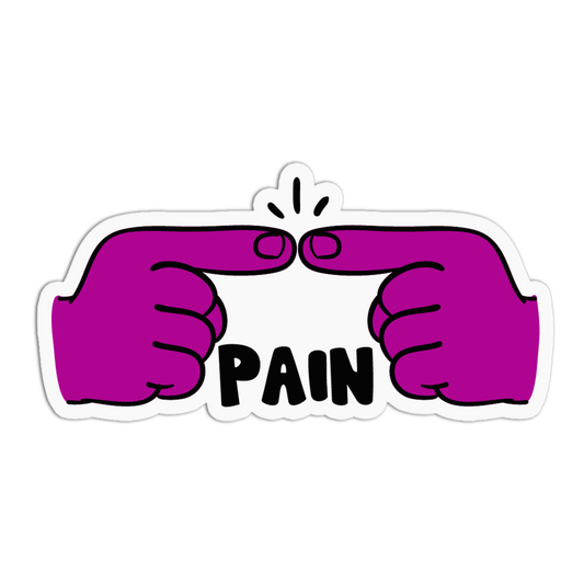 Pain Sign New ASL 2026 Sticker
