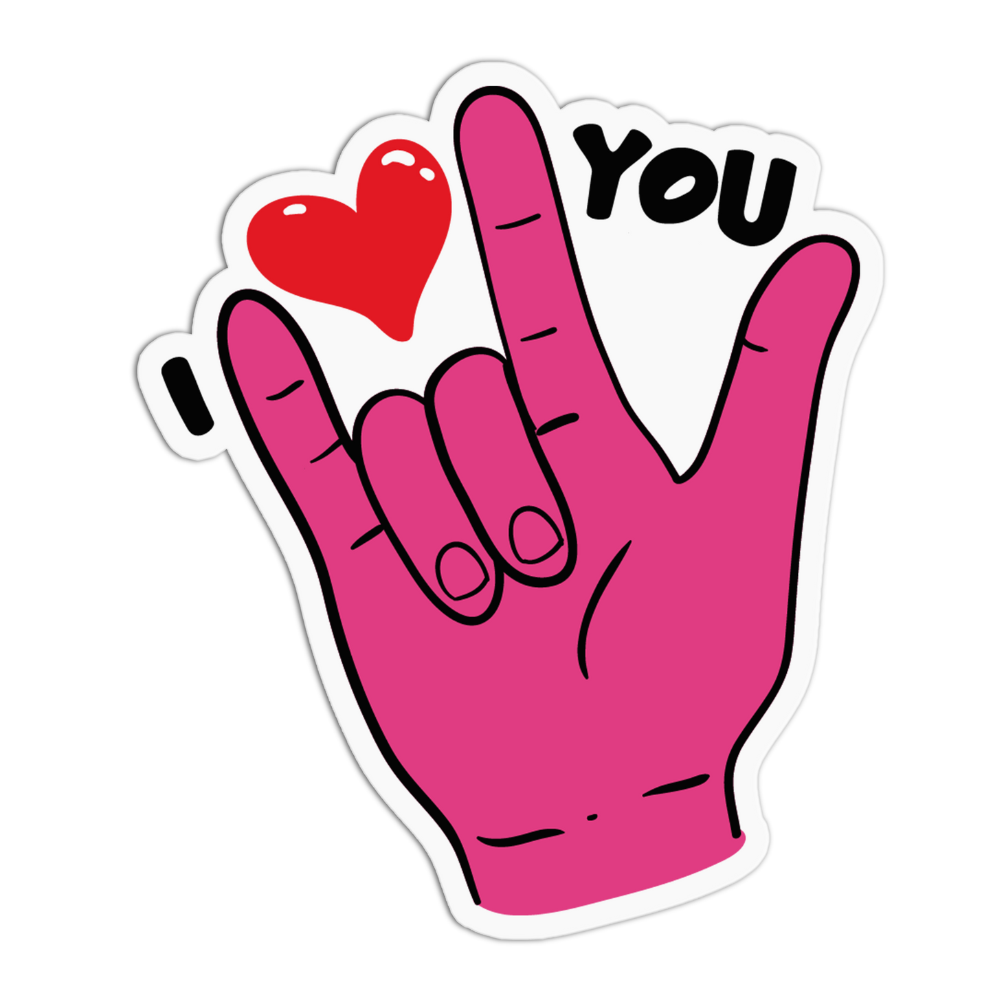 Love You New ASL 2026 Sticker