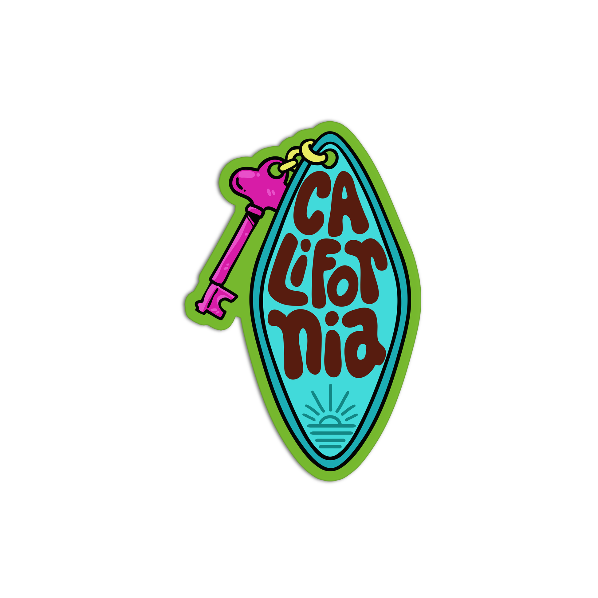 Key New California Stickers