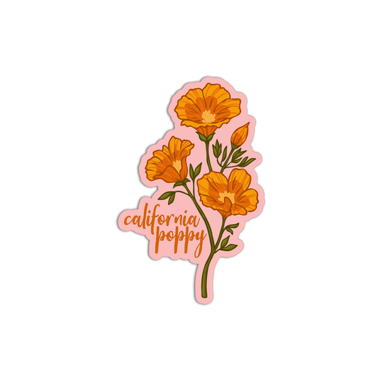 California Poppy New California Stickers
