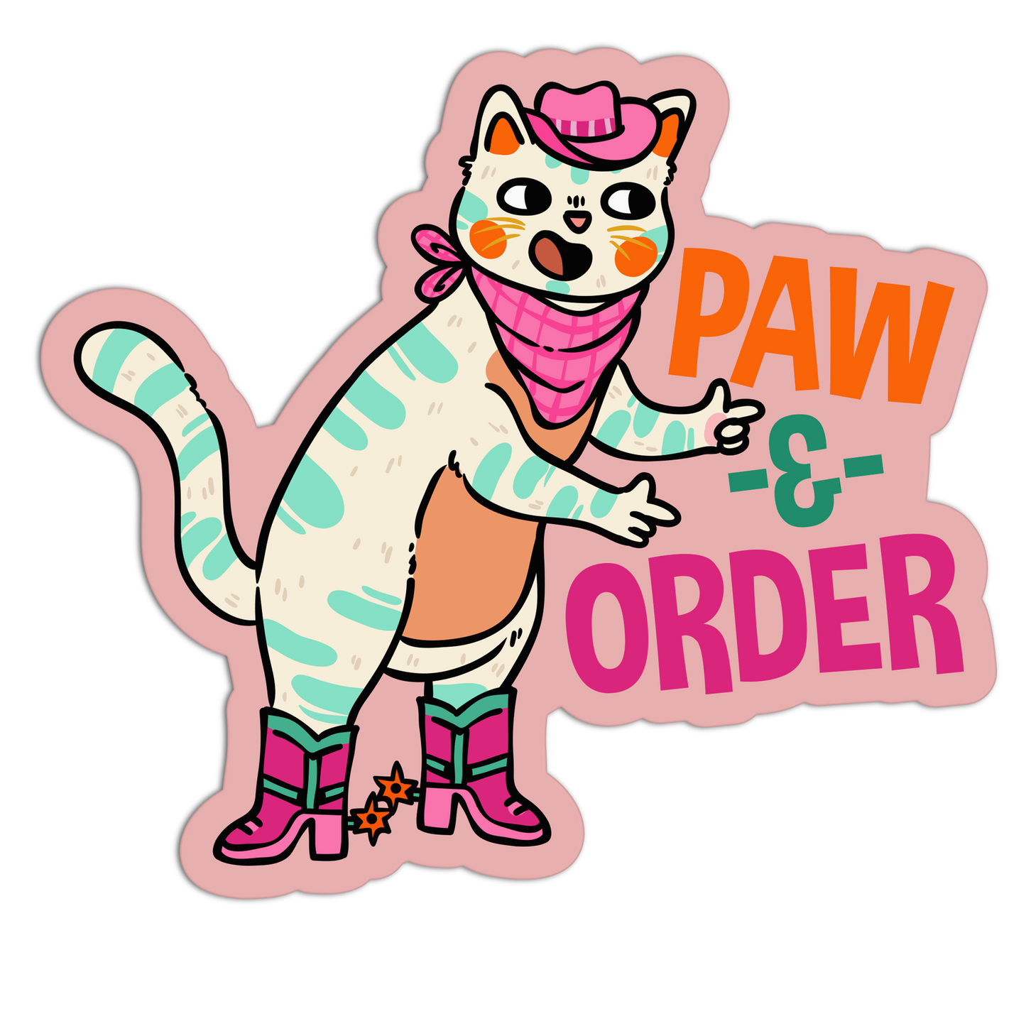 Paw & Order Cat Stickers