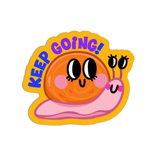 Keep Going! Smiling Snail Sticker