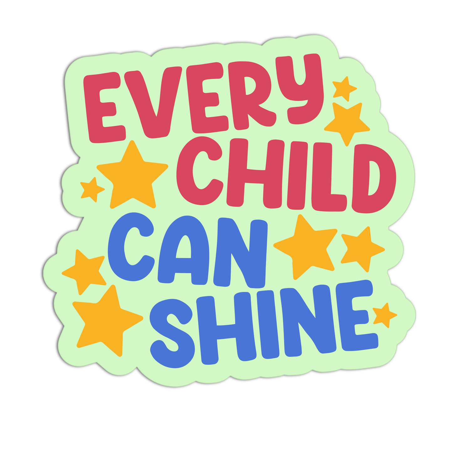 Every Child Can Shine Star - Teacher Sticker