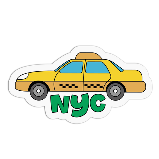 Yellow Taxi Cab - New York Stickers - The Stkr Store