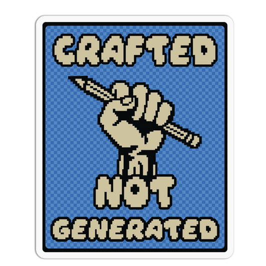 Crafted Pencil - No To AI Sticker