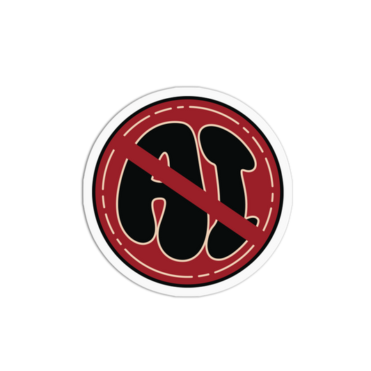 Crossed Out - No To AI Sticker