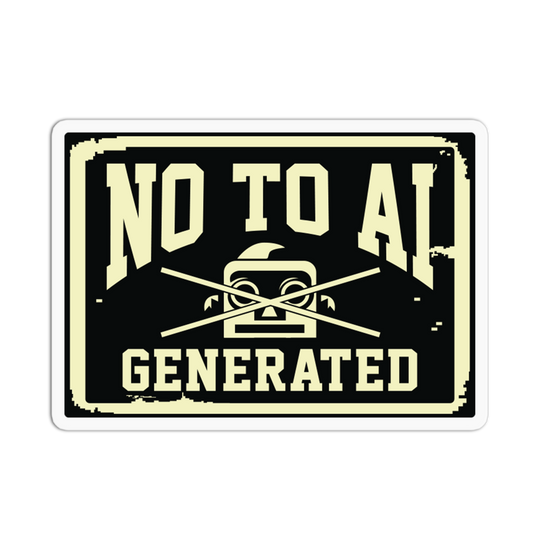 Crossed Robot - No To AI Sticker
