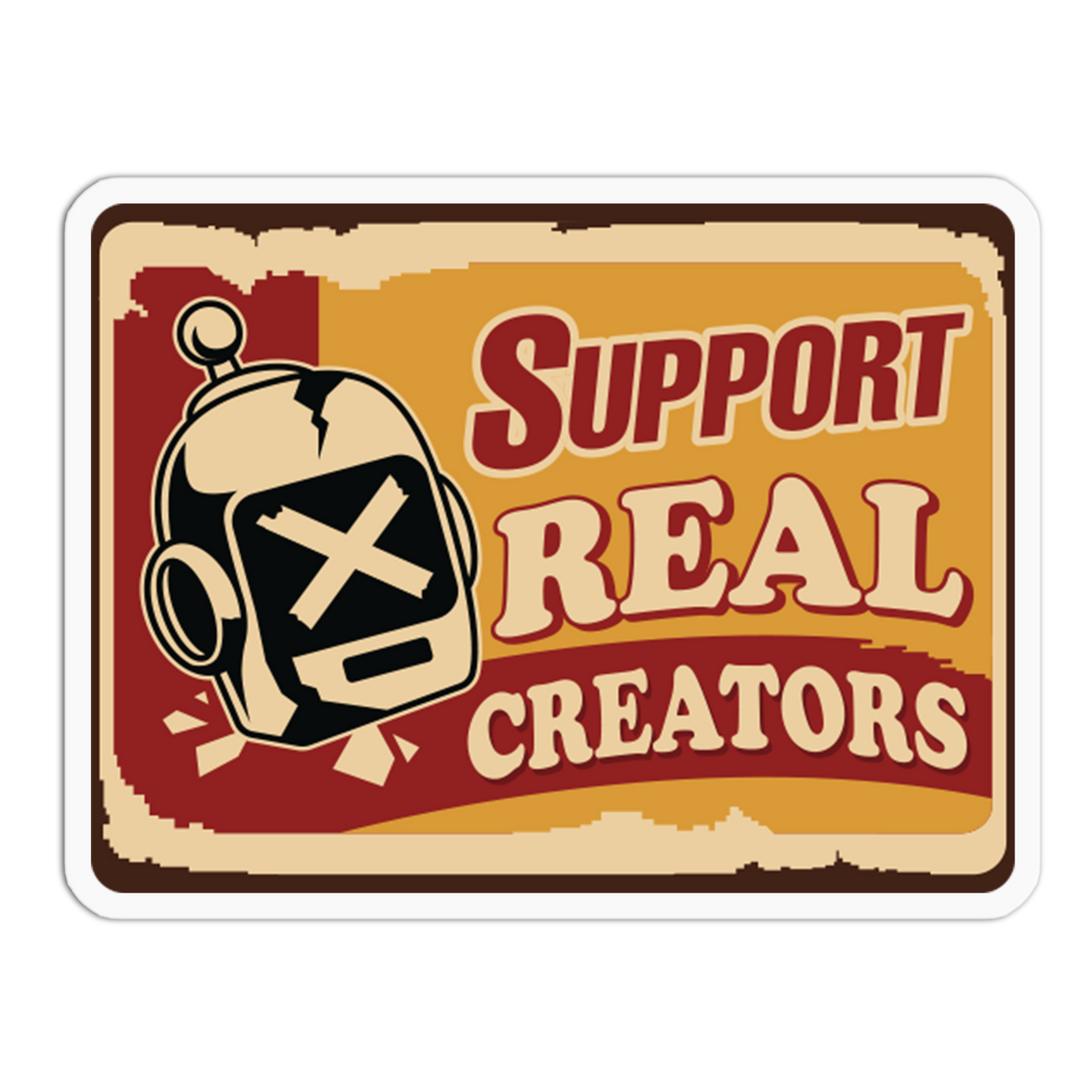 Real Creators - No To AI Sticker