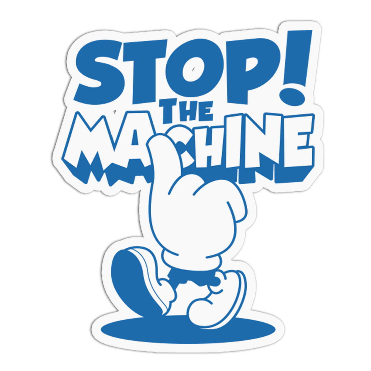 Stop Machine - No To AI Sticker
