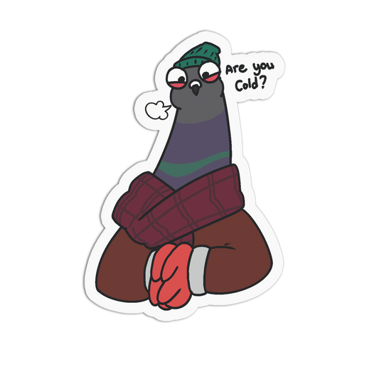 Cold Scarf NY Pigeon Sticker