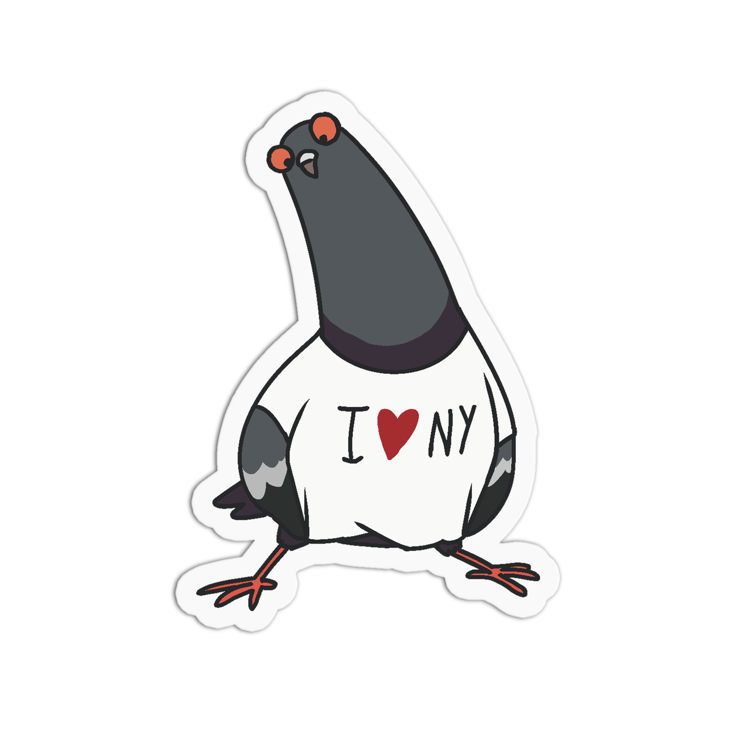Love Shirt NY Pigeon Sticker