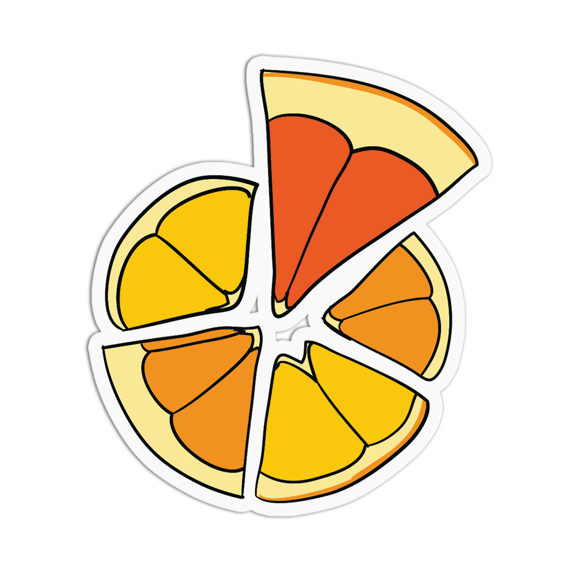 Cute Orange Slice Carousel Stickers (Copy) - The Stkr Store