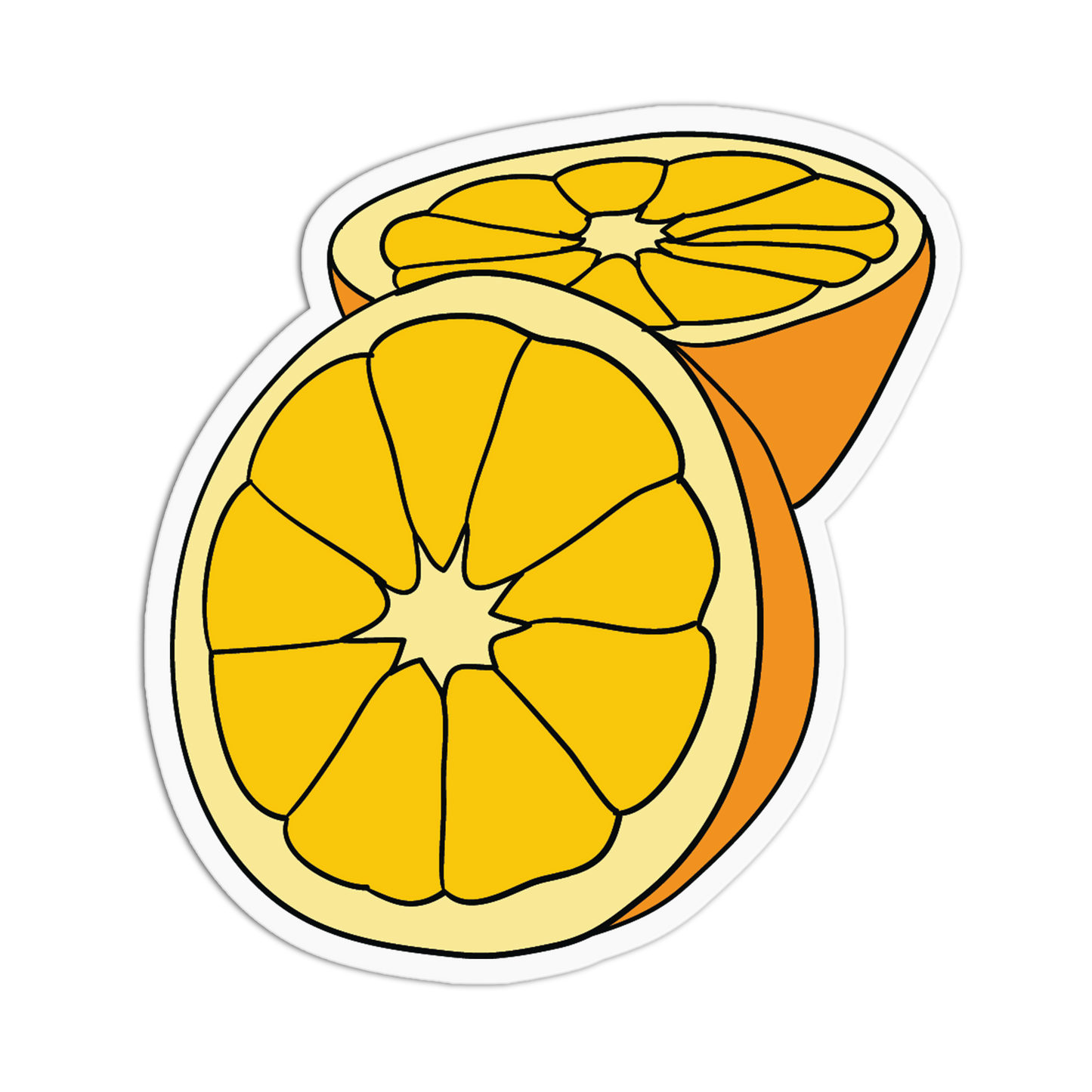 Cute Orange Heart Halves Stickers (Copy) - The Stkr Store