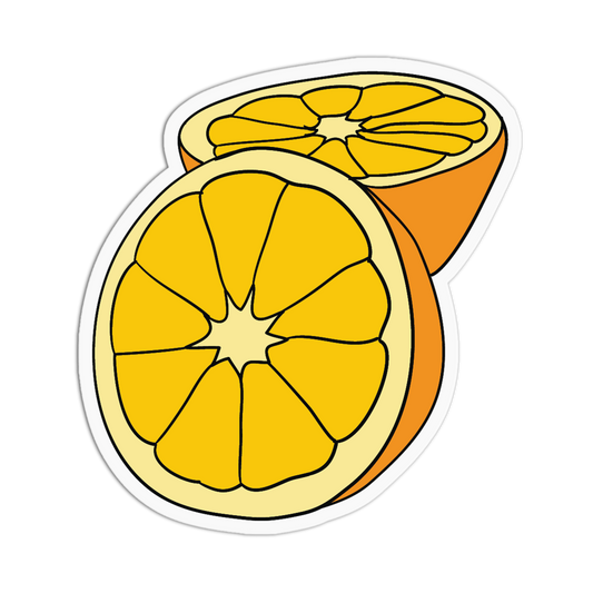 Cute Orange Heart Halves Stickers (Copy) - The Stkr Store