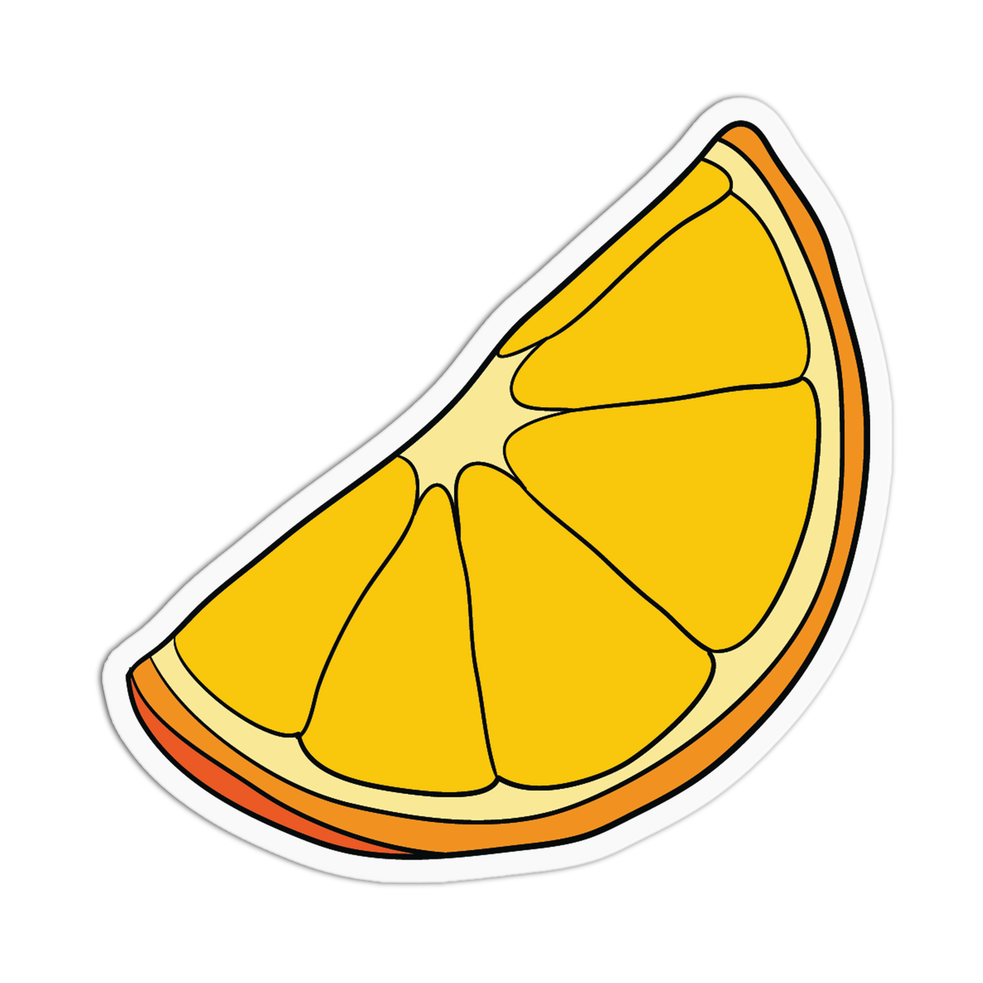 Tiny Cute Orange Wedge Stickers (Copy) - The Stkr Store