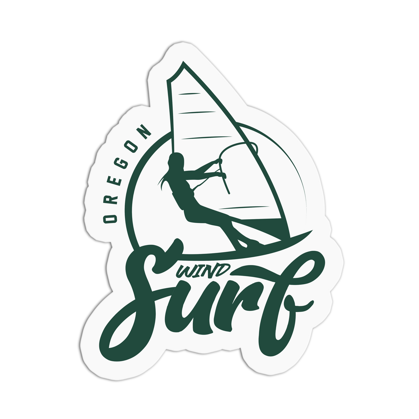 Wind Surf - Travel Series Oregon Sticker - The Stkr Store