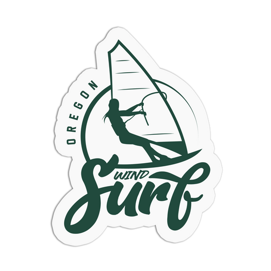 Wind Surf - Travel Series Oregon Sticker - The Stkr Store