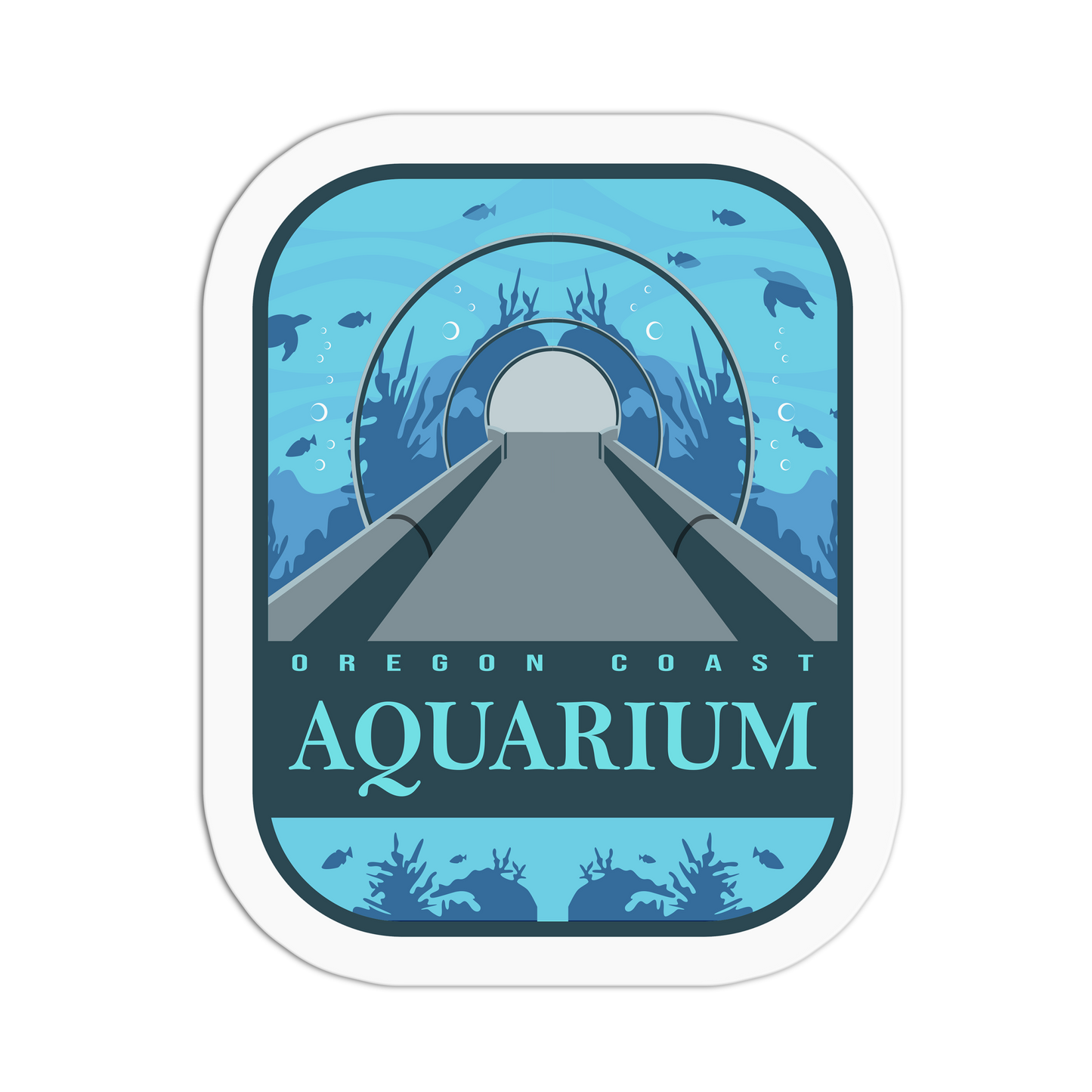 Coast Aquarium - Travel Series Oregon Sticker - The Stkr Store
