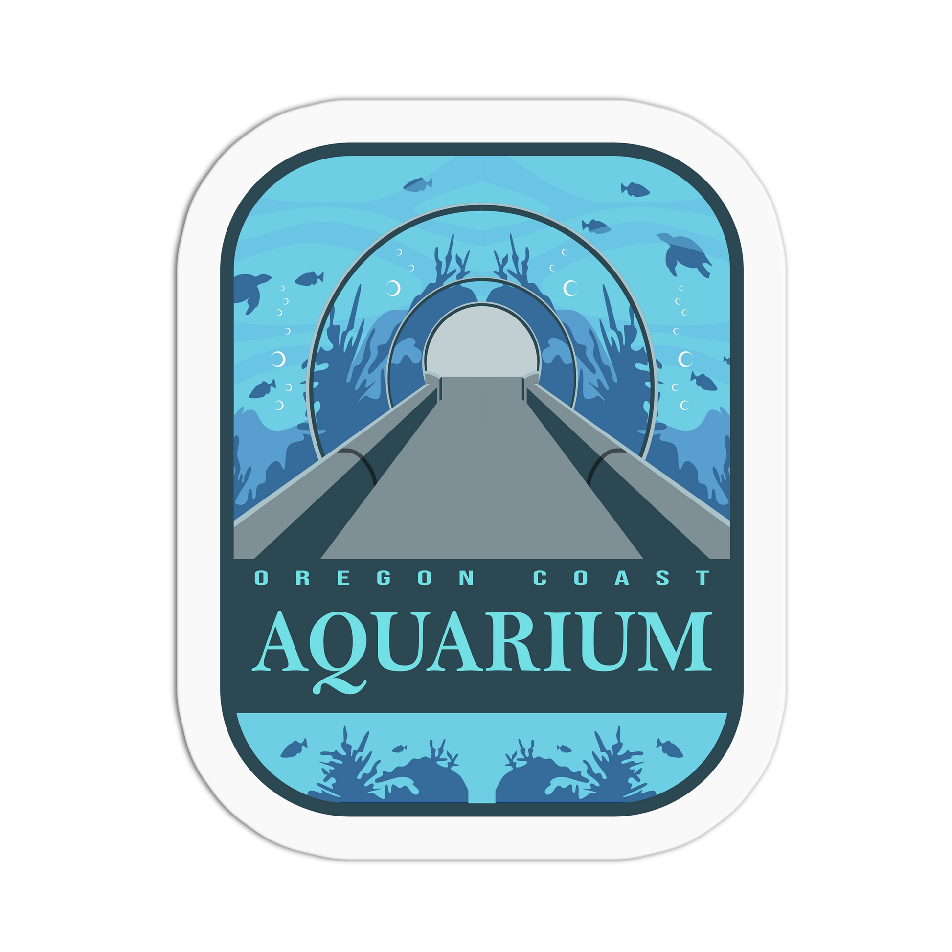 Coast Aquarium - Travel Series Oregon Sticker - The Stkr Store