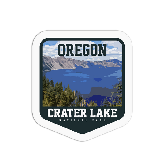 Crater Lake National Park - Travel Series Oregon Sticker - The Stkr Store