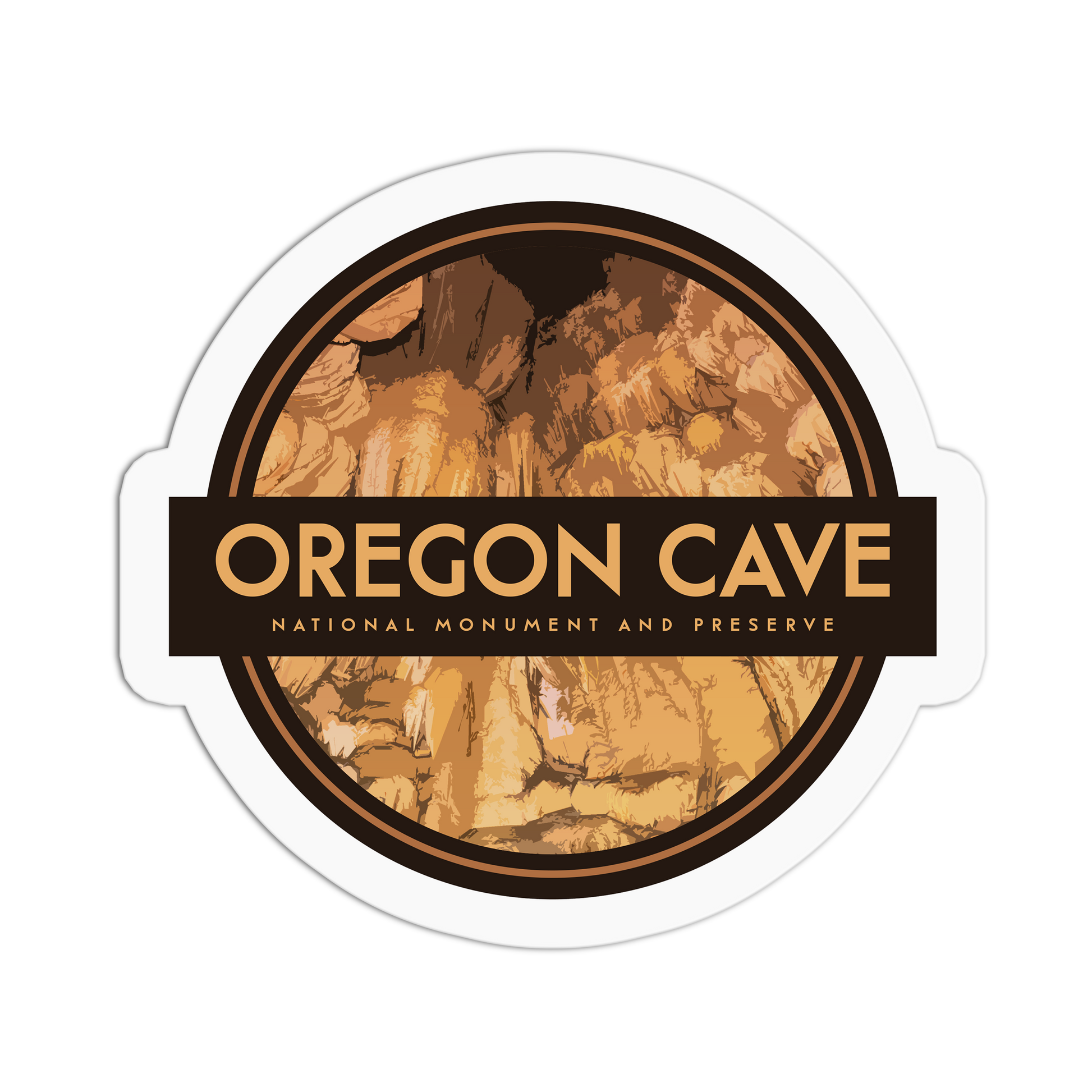 Oregon Cave - Travel Series Oregon Sticker - The Stkr Store