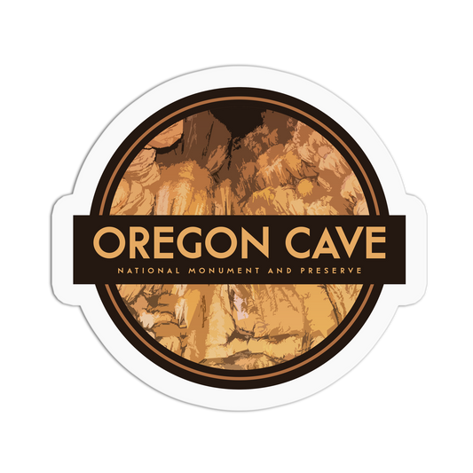 Oregon Cave - Travel Series Oregon Sticker - The Stkr Store