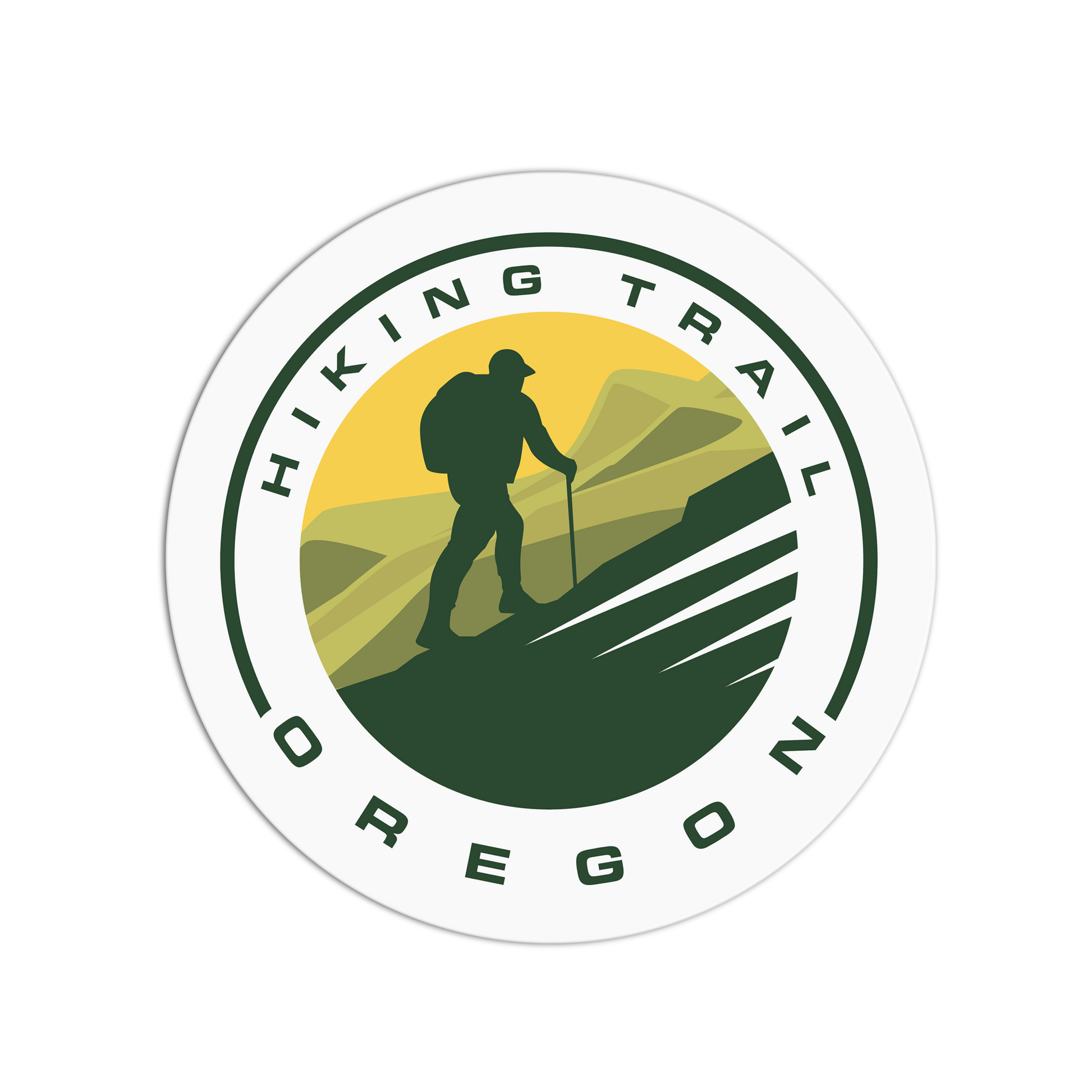 Hiking Trail - Travel Series Oregon Sticker - The Stkr Store