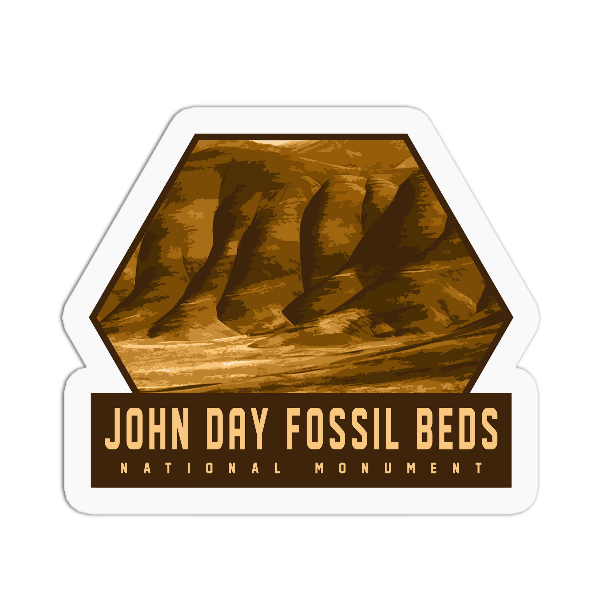 John Day Fossil Beds - Travel Series Oregon Sticker - The Stkr Store