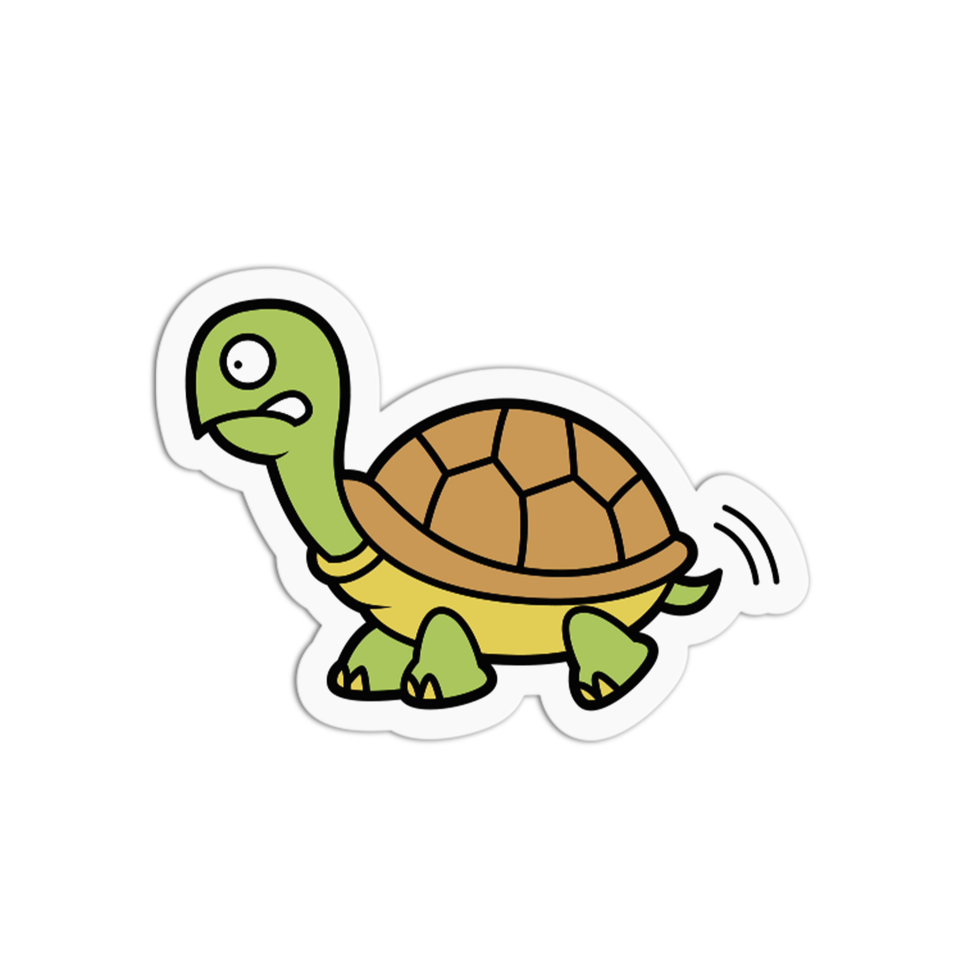 Determined Walking Cute Turtle Sticker - The Stkr Store