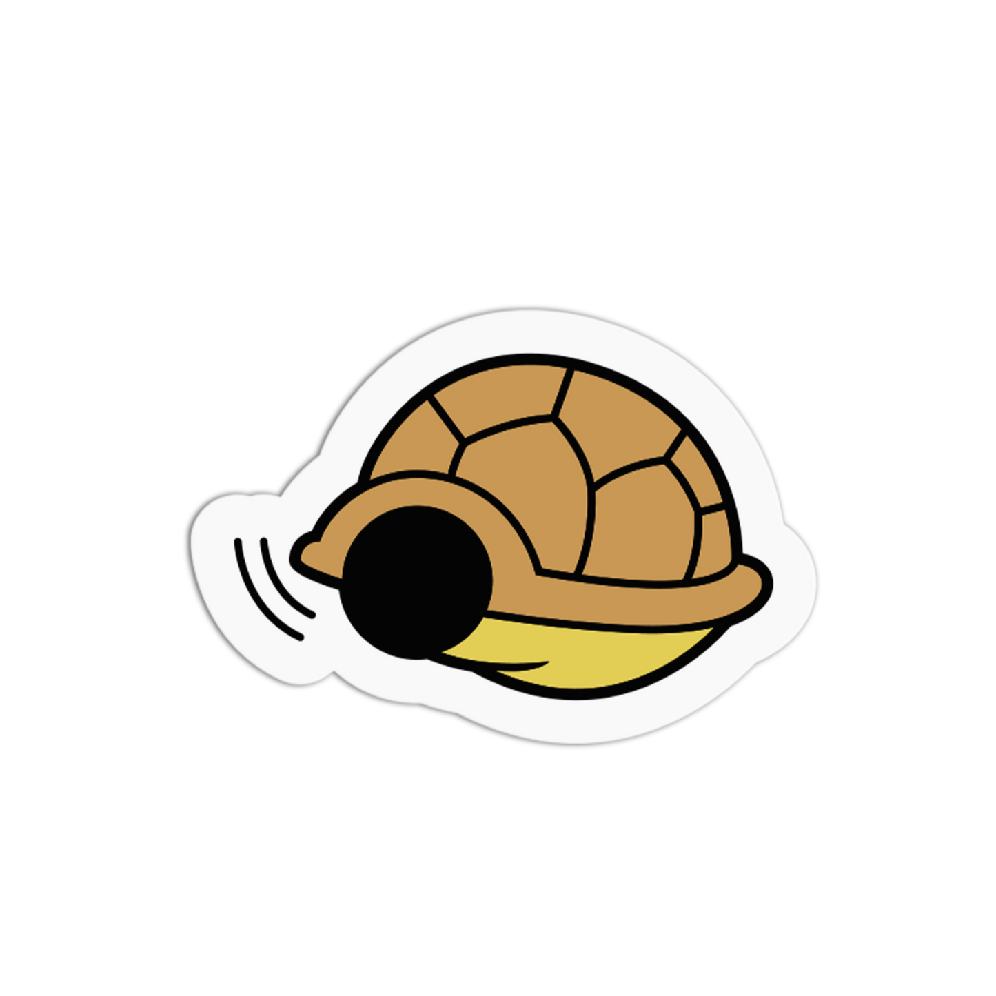 Shy Shell Hideout Cute Turtle Sticker