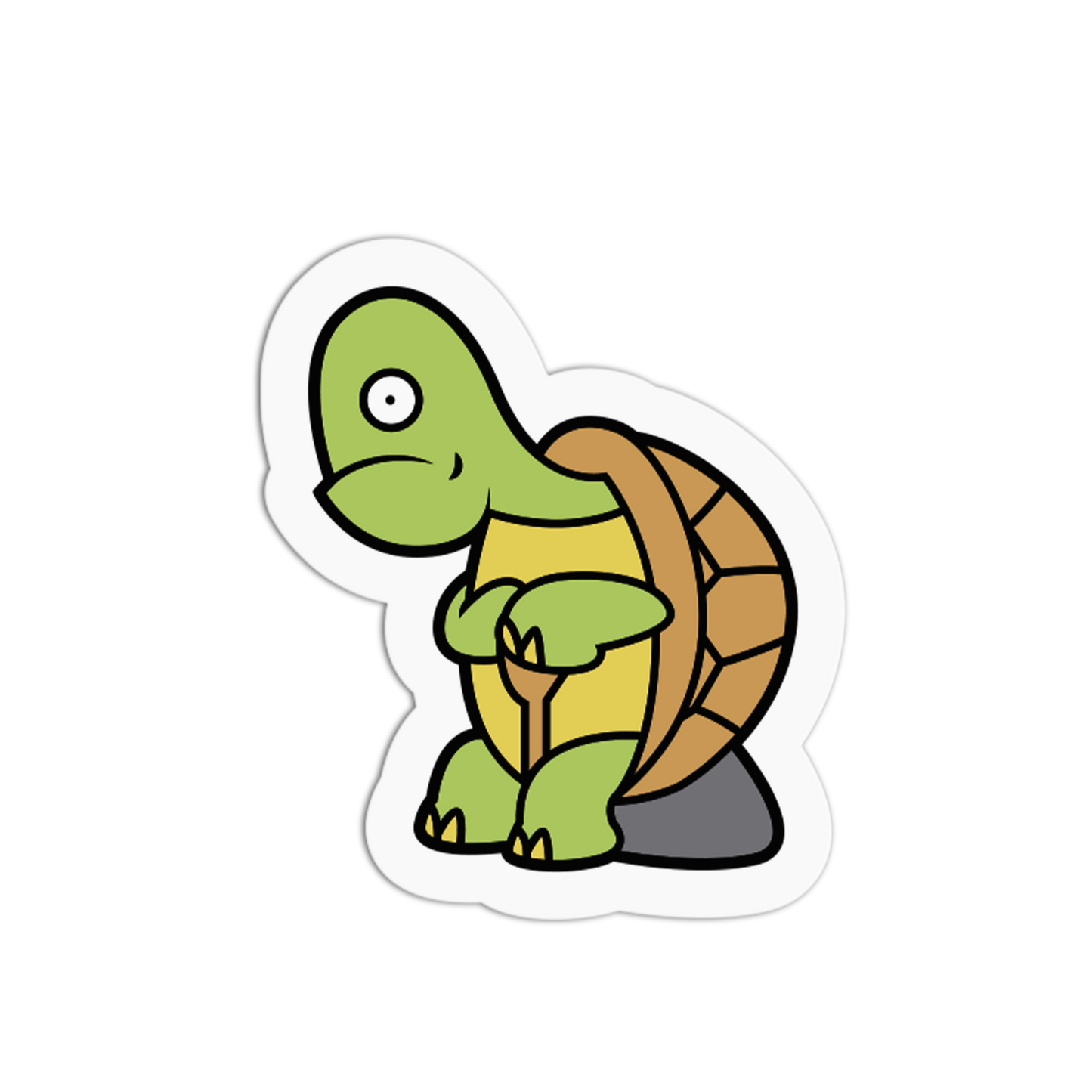 Elderly Monk Cute Turtle Sticker - The Stkr Store