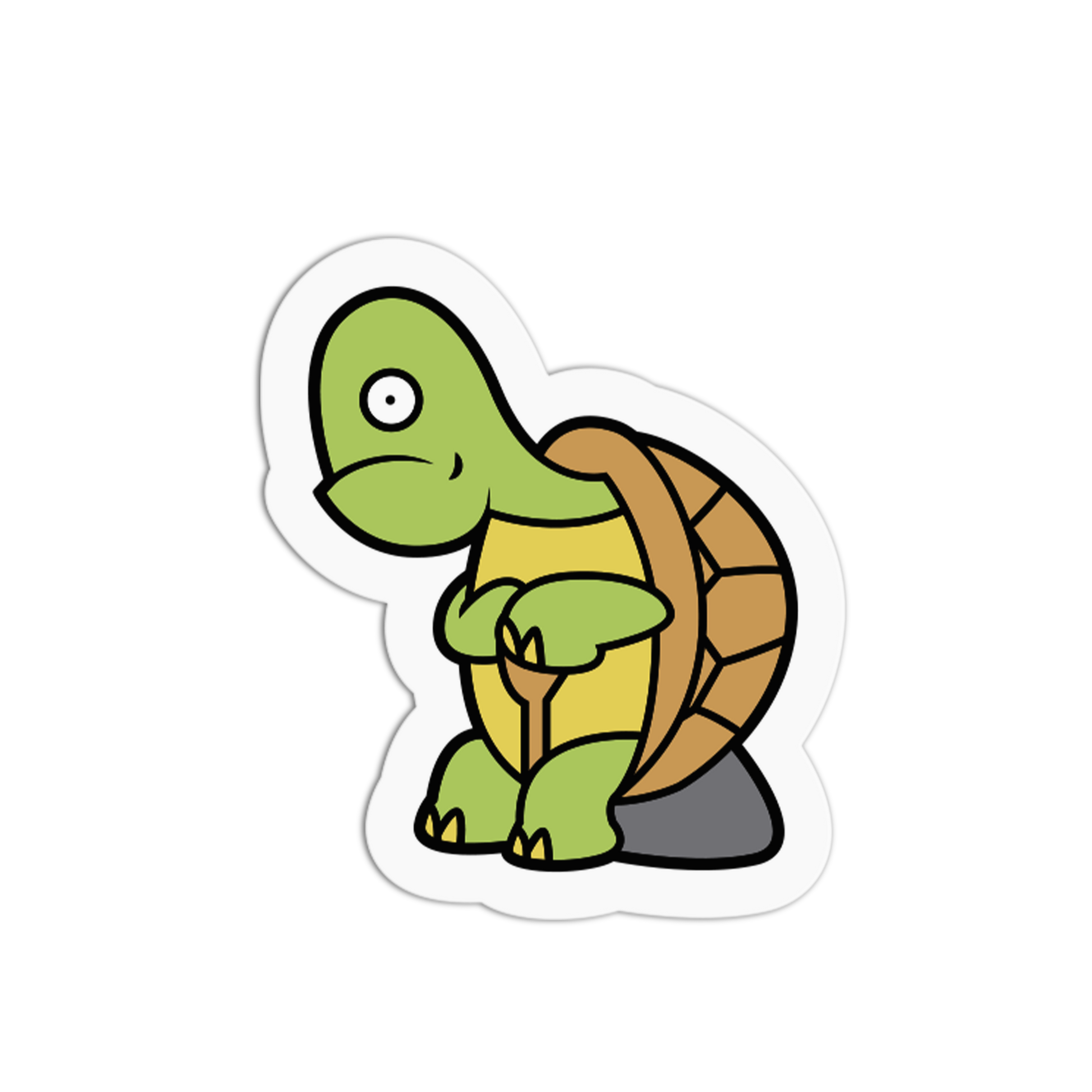 Elderly Monk Cute Turtle Sticker - The Stkr Store