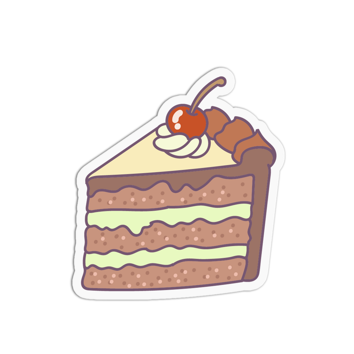 Layered Cake Slice Party Supplies Sticker