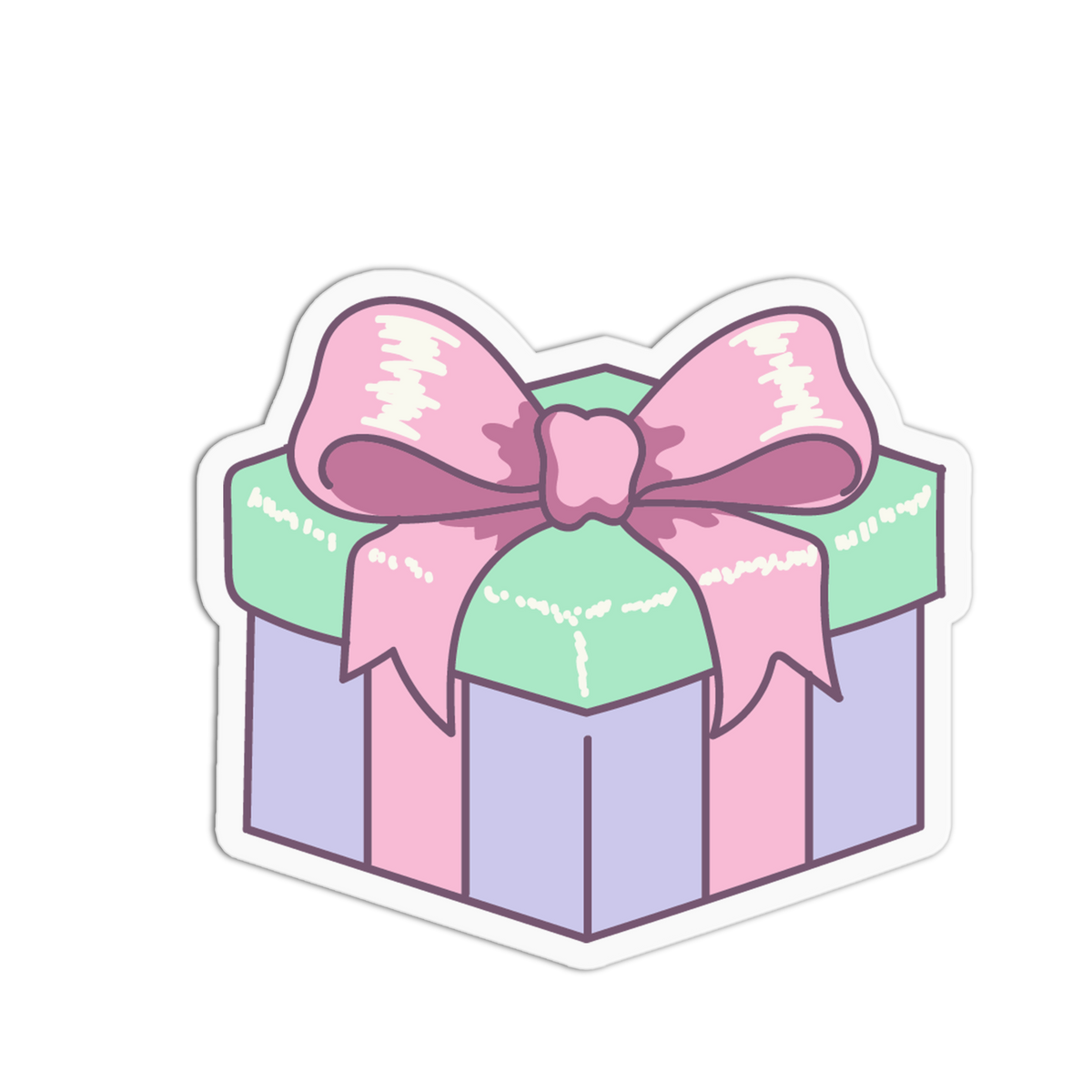 Present Ribbon Box Party Supplies Sticker