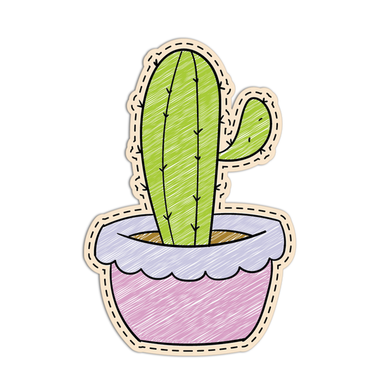 Cactus Patch Style Textured Stickers