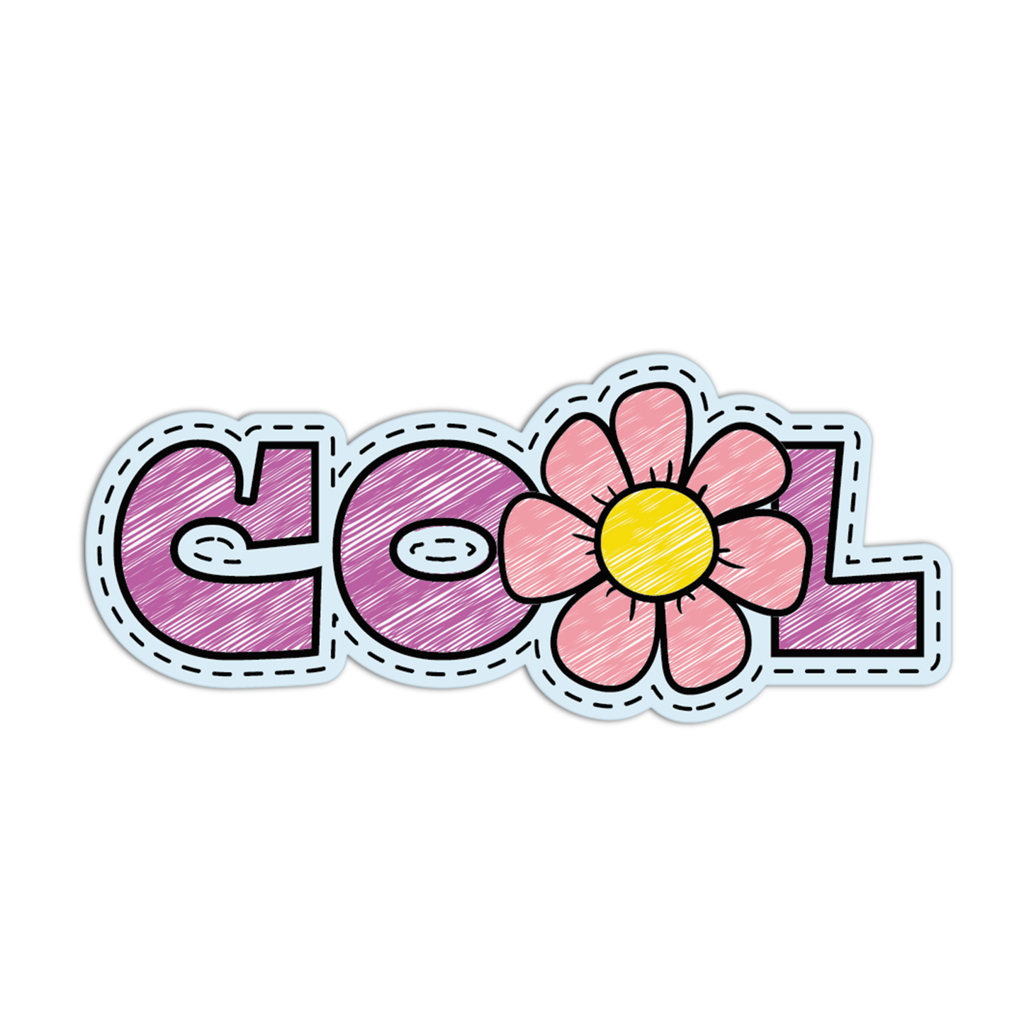 Cool Patch Style Textured Stickers