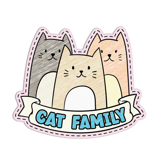 Cats Patch Style Textured Stickers