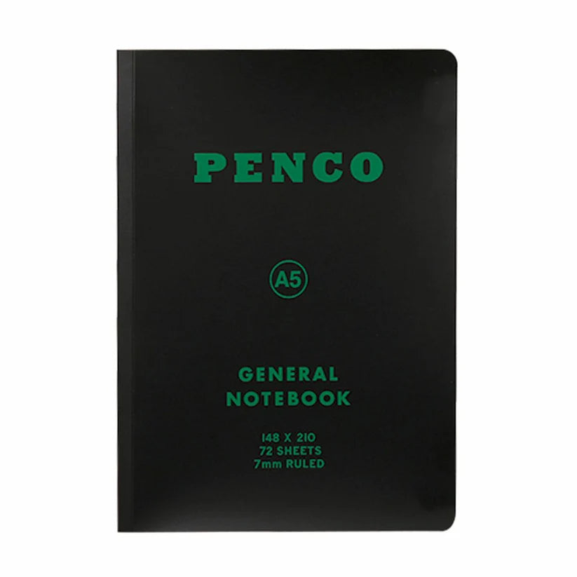 Penco Soft Cover Notebook Lined A5 Black - The Stkr Store