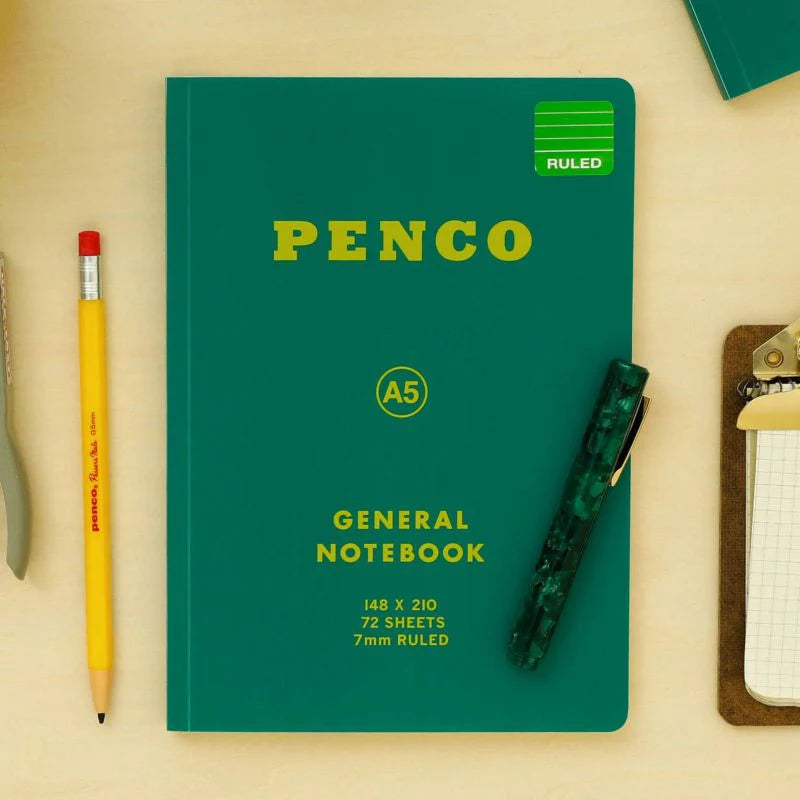 Penco Soft Cover Notebook Lined A5 Green - The Stkr Store