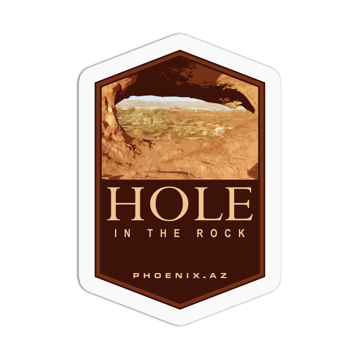 Hole in the Rock - Travel Series Phoenix Sticker - The Stkr Store